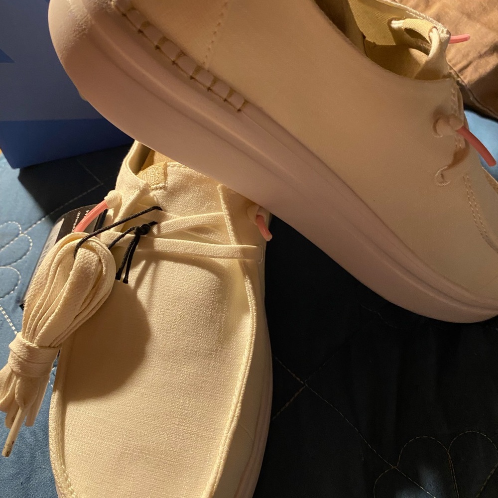 Hey Dude Women's Cream Sneakers